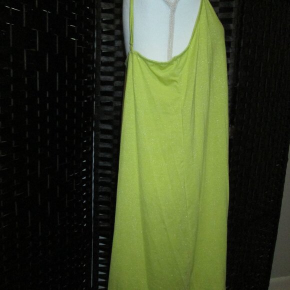 I.N.C. International Concepts 2-Pc Sparkle Robe & Chemise Set Lime Sparkle NWT - Picture 9 of 10